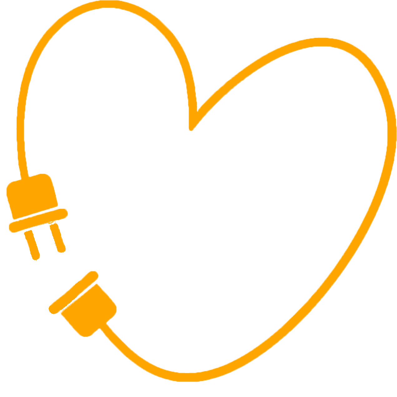 Icon of a cable in shape of a heart